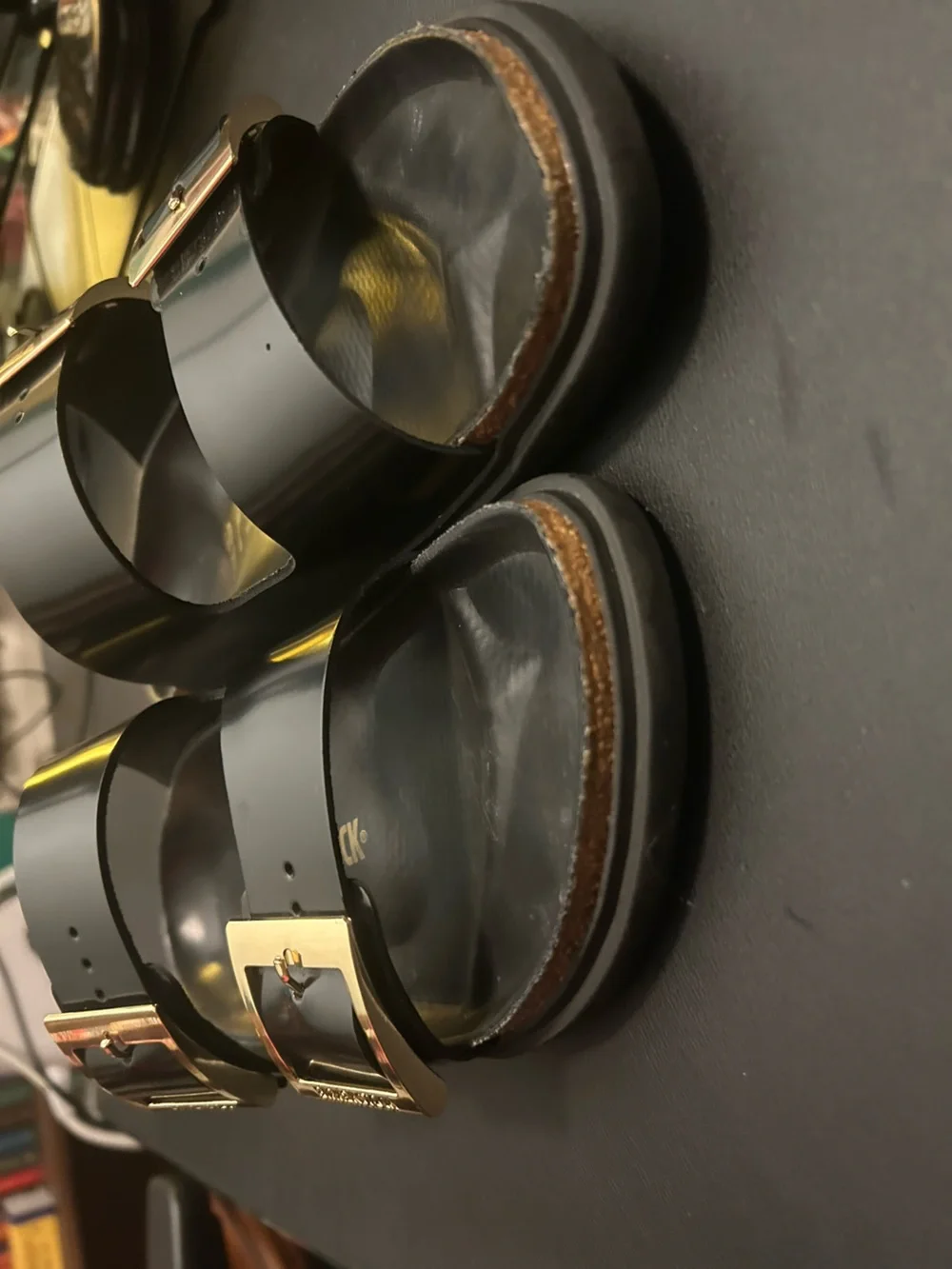 Arizona Droplet Buckle Patent Leather Sandals - Picture 11 of 12